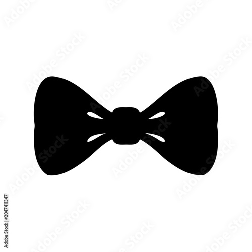 Fotografie Elegant black bow tie illustration, symbol of formality and stylish fashion