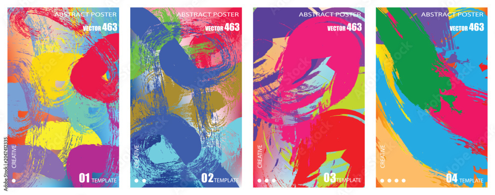 Fototapeta premium Abstract Watercolor Splatter Backgrounds with Vibrant Color Blends in Modern Art Style