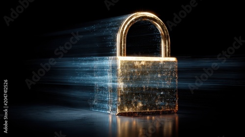 Conceptual Closed Padlock Symbolizing Cybersecurity Protection