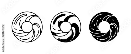 Photos Impeller Icons: Fluid Dynamics, Pump Components, Industrial Design Elements