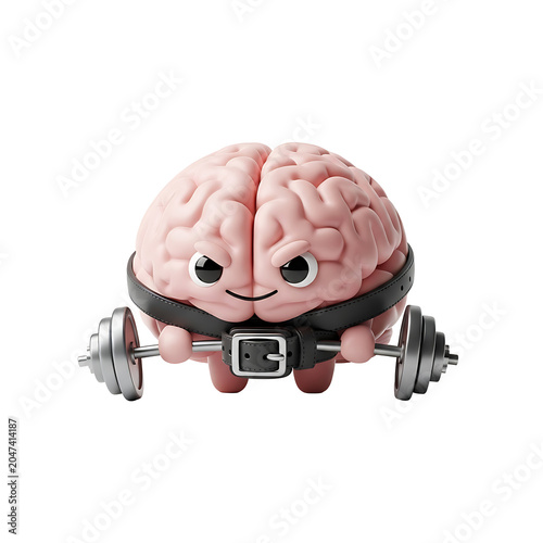 Strong Mind Brain Lifting Weights with Belt