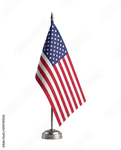 american flag isolated on white