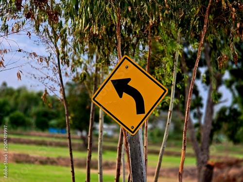 Canvastavla curve to left