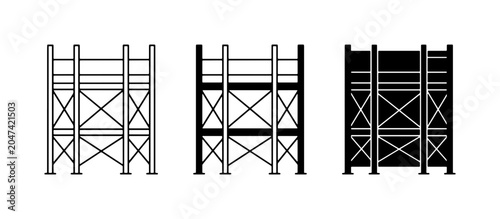 Warehouse Racking Systems, Industrial Shelving Units, Storage Solutions, Logistics Equipment Icons