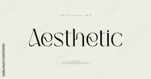 Aesthetic Beauty fashion Luxury font alphabet logo. Typography beautiful elegant classic letters serif italic fonts decorative wedding vintage retro logos. vector illustration 