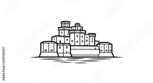 Historic Fortress Coastal Defense Structure.
