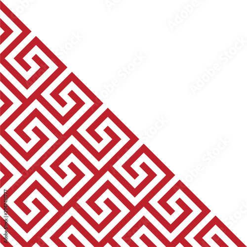 Corner Greek Key Meander Seamless Pattern 
