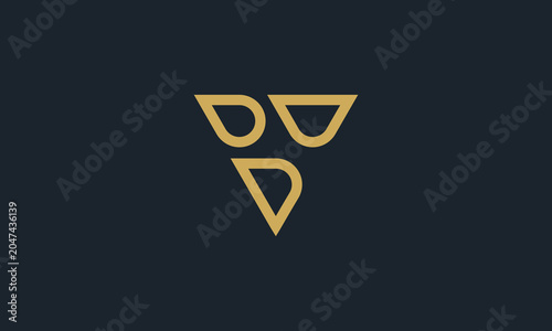 letter V Logo line luxury