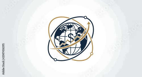 Fotografie Global finance earth dollar sign.