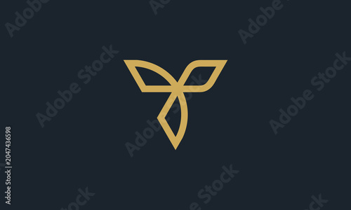 letter V Logo line luxury
