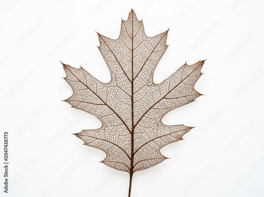 Fototapeta premium Dry Leaf on White Background.