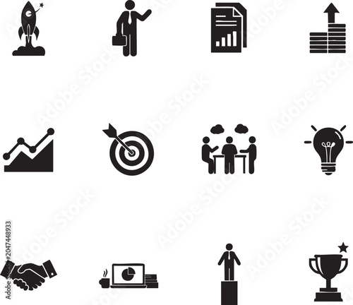 Business Analytics Line Icon Collection