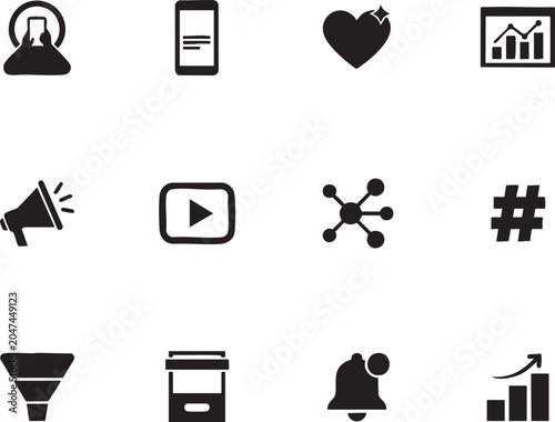 Social Media Engagement Symbol Bundle