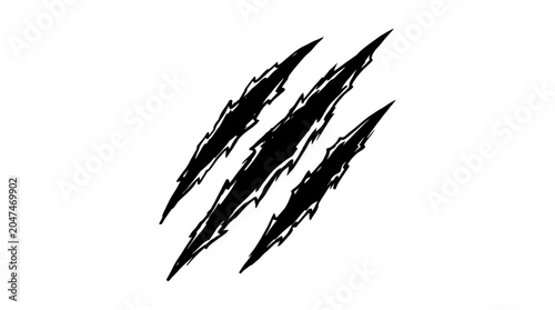 A set of sharp black claw marks.