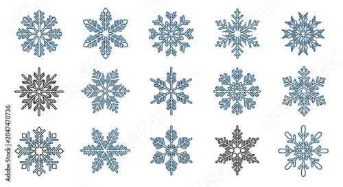 Snowflakes Ice Winter Frosty Patterns.