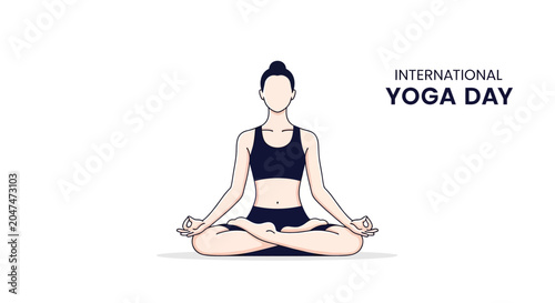 Foto Meditating yoga practitioner seated in lotus pose.
