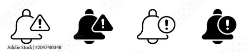 Foto Notification alert icon set