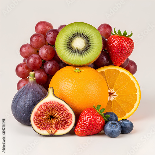 Colorful Assortment of Fresh Fruits Displayed 5.