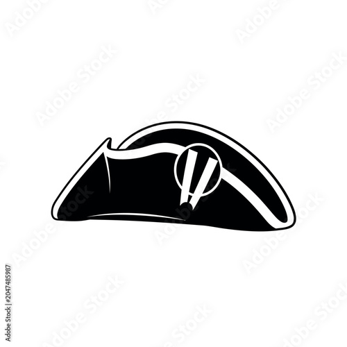 Tricorn Hat Icon Vector Illustration.
