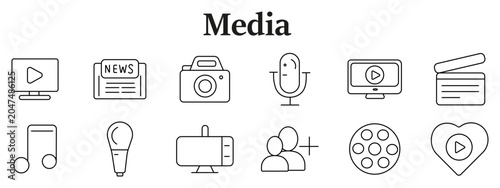 Fotografija Media set icon