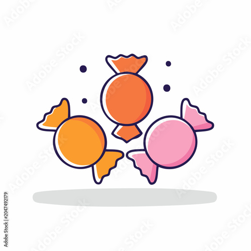 Three Wrapped Candies Icon