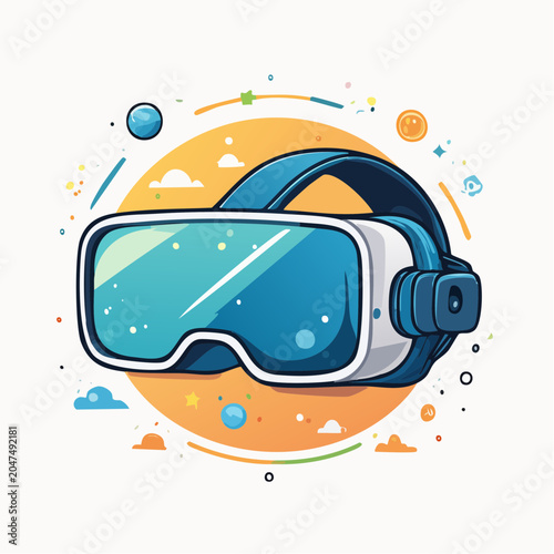 Virtual Reality Headset Illustration