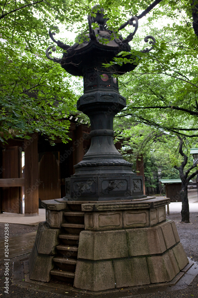 Obraz premium Japan Joraku-ji Temple Nagano Ueda on a cloudy winter day.
