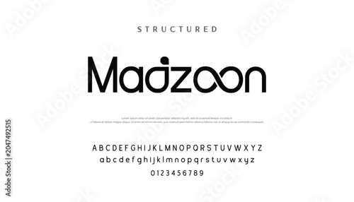 Abstract elegant modern alphabet with urban style template. Modern alphabet fonts. Typography, Technology, Lettering, Elegant, Fashion, Designs, Serif fonts, Uppercase. Vector illustration