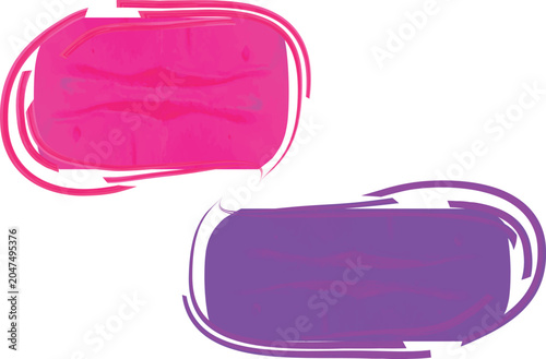 pink and purple color textured creative speech bubble