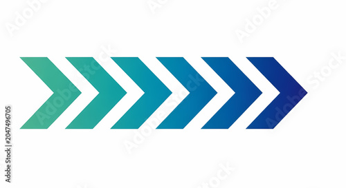 Abstract blue gradient arrows moving forward