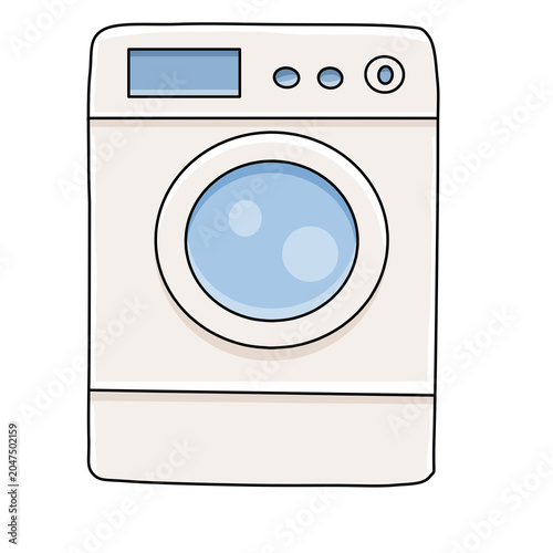 Front load automatic washing machine home appliance vector icon