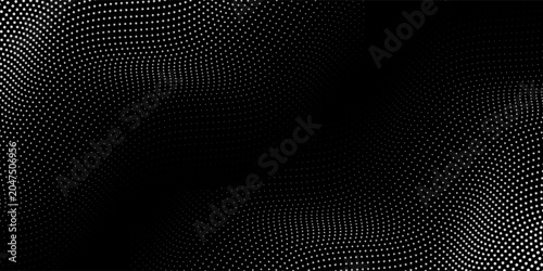 Abstract halftone wave dotted background. Futuristic twisted grunge pattern, dot, circles. Vector modern optical pop art texture for posters, business cards, cover, labelsvector dots modern 3d