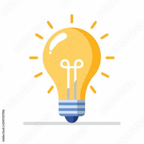 Illustration of a glowing light bulb representing an idea