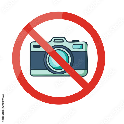 No Camera Sign Icon