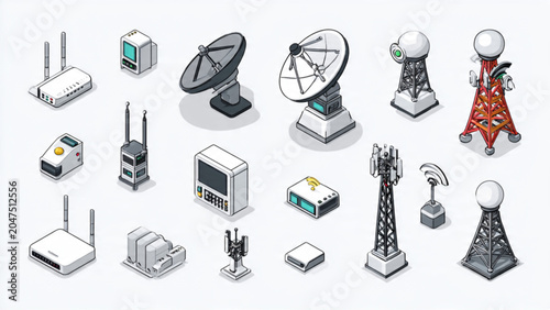 Collection of Communication and Technology Devices.