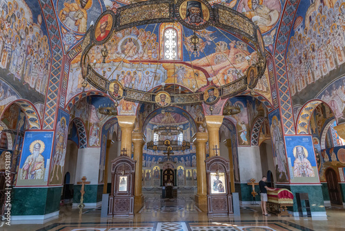 Quadro su tela Bar, Montenegro - August 10, 2025: Wide interior view of the Church of St