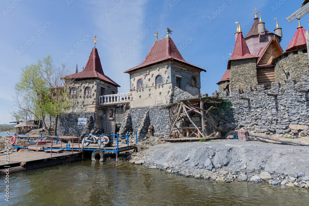 Ταπετσαρία Satka, Russia - May 9, 2025: Scenic view of Sonkina Lagoon park in Satka, Chelya