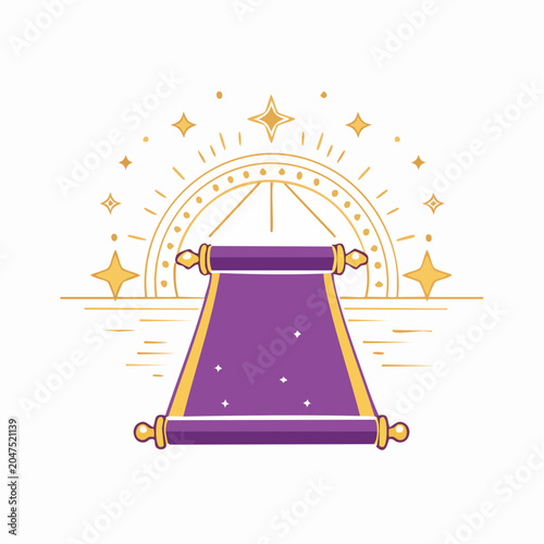 Magic Carpet with Stars and Celestial Arch