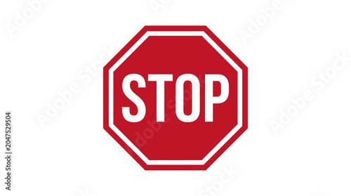 Photos Red Stop Sign Traffic Symbol.