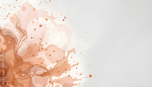Clean white background with corner color splash