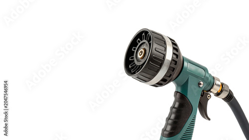 Cuadro en lienzo Modern high pressure water spray gun nozzle hose attachment for gardening on tra