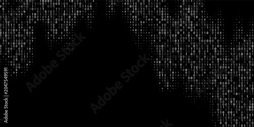 Bild auf Leinwand Binary code rain background