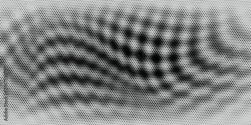 Canvastavla Black halftone dot pape pattern