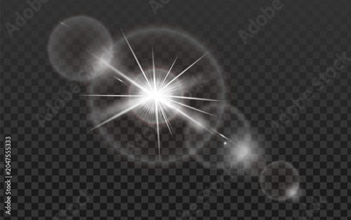 Glowing Starburst, Sparkle and Light Leak Overlay PNG