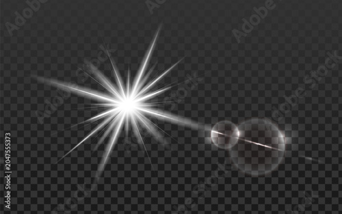Glowing Starburst, Sparkle and Light Leak Overlay PNG