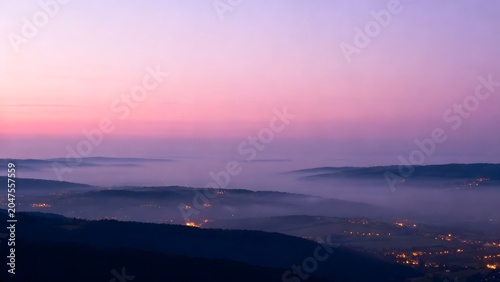 Misty Valley at Dawn