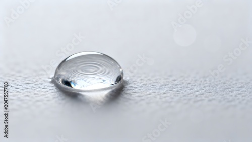 Water droplet on textured surface