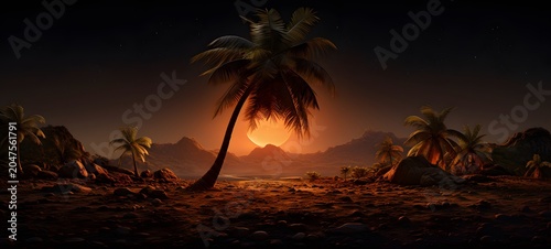 coconut tree humanidad full body. Generative AI