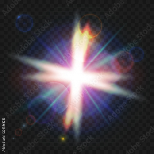 Chromatic Star Flare Digital Glow