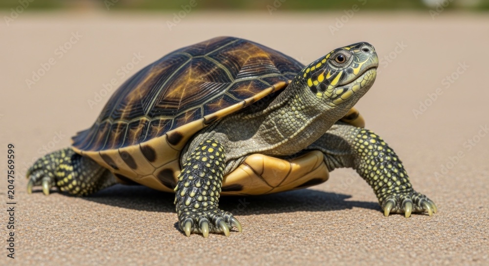 Fototapeta premium turtle on the rock